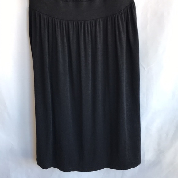 Soprano black dress with beaded neckline, cap sleeves, size M - Picture 4 of 10
